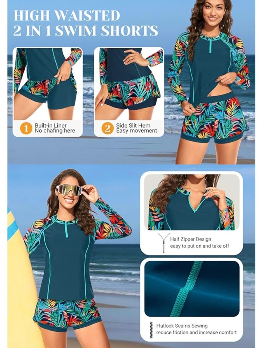 Daci Long Sleeve Rash Guard Set #1450 - Picture 13 of 13